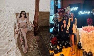 คู่รักที่หลงใหลในโรงแรมหรูหรา
