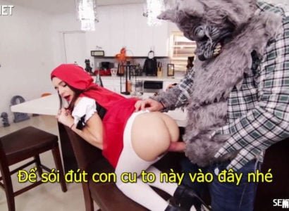 การผจญภัยในการขี่ม้าสีแดงและเปลวไฟด้วยหมาป่า