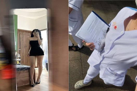 นักเรียนแพทย์เป็นขายาวและขา