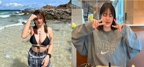 หน้าอกใหญ่ของเธอกำลังปรารถนาความรักและความพึงพอใจ