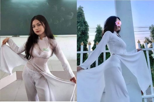 ความปรารถนาของนักเรียนหญิงใน Ao Dai ที่มีเสน่ห์