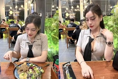 ผมสีน้ำตาล BJ มีความสุขมาก